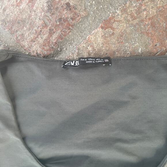 Zara Green Sleeveless Tank Top Size S - Picture 2 of 3